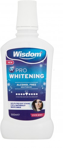 Bain de bouche UV whitening Wisdom 500ml